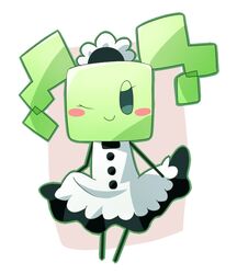  artist_request blush female looking_at_viewer maid manera mimi one_eye_closed paper_mario super_mario_bros. super_paper_mario wink winking 