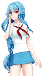  blue_hair female nika orikanekoi pioneer red_eyes 