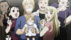  :3 ahoge alphonse_elric bishounen black_eyes black_hair blonde_hair blue_eyes brown_eyes chinese_dress edward_elric family female full_metal_alchemist fullmetal_alchemist fullmetal_alchemist_brotherhood golden_eyes group happy lolicon long_hair male may_chang panda paninya ponytail shao_may short_hair smile winry_rockbell yellow_eyes young 