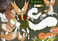  absurd_res anthro asian_mythology canid canine clothed clothing digital_media_(artwork) east_asian_mythology female feral fur hair hengeyokai hi_res japanese_mythology mammal mythology rinkamo rinkamo_(character) simple_background smile solo tail wolfennecus(world) yokai 