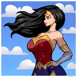  1girls big_breasts breasts dc dc_comics diana_prince female female_only fully_clothed light-skinned_female simmsy solo tagme wonder_woman wonder_woman_(series) 