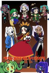  absurdres ashley_(warioware) ashley_(warioware)_(cosplay) avatar:_the_last_airbender avatar_legends bloody_marie_(skullgirls) colored_skin cosplay dark-skinned_female dark_skin dusa_(hades) dusa_(hades)_(cosplay) genshin_impact hades_(series) halloween highres kingdom_hearts kuroirozuki luigi luigi_(cosplay) luna_(my_little_pony) marina_(splatoon) marina_(splatoon)_(cosplay) mario_(series) multiple_persona my_little_pony my_little_pony:_friendship_is_magic noelle_(genshin_impact) noelle_(genshin_impact)_(cosplay) pantyhose sans_(undertale) sans_(undertale)_(cosplay) skullgirls snake_hair splatoon_(series) splatoon_2 tiara toph_bei_fong twintails undertale warioware white_skin xehanort xehanort_(cosplay) 