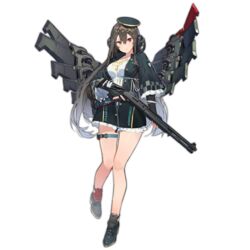  armor bare_legs benelli_m4 black_hair blush brown_eyes closed_mouth coat colored_shoe_soles criss-cross_halter ddal female full_body girls&#039;_frontline gun hair_between_eyes hair_ornament halterneck hat heterochromia holding holding_gun holding_weapon italian_flag italy legs long_hair looking_at_viewer m1014_(girls&#039;_frontline) official_art red_eyes shield shield_module shoes shotgun sidelocks solo standing thighs transparent_background trigger_discipline very_long_hair weapon x_hair_ornament 