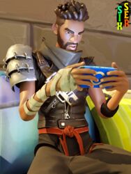  1boy 3d 3d_(artwork) fortnite fortnite:_save_the_world gaming ken_(fortnite) male male_only playstation psp sixser solo tagme 