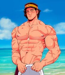  bolloxxxz golden_kamuy male male_only muscles muscular muscular_male outdoors outside scars sugimoto_saichi 