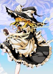  awa_yume blonde_hair commentary_request female hat kirisame_marisa photoshop_(medium) solo touhou witch_hat yellow_eyes 