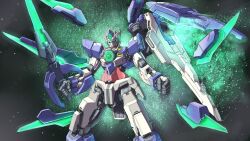  00_qan[t] commentary_request gundam gundam_00 gundam_00_a_wakening_of_the_trailblazer light mecha no_humans rabinidaddo robot sword weapon 