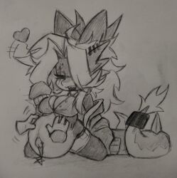  absurd_res anthro boring_machine chibi dragon female graphite_(artwork) hand_on_belly hi_res kneeling mythological_creature mythological_scalie mythology navel navel_piercing outie_navel piercing pregnant scalie solo traditional_media_(artwork) 