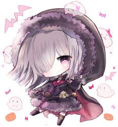  bad_id bad_pixiv_id black_cape black_dress black_footwear blush boots cape chibi closed_mouth commentary_request cottontailtokki dress female full_body fur-trimmed_dress fur-trimmed_hood fur-trimmed_sleeves fur_trim grey_hair hair_over_one_eye halloween hood hood_up hooded_cape long_hair long_sleeves looking_at_viewer multicolored_cape multicolored_clothes purple_eyes red_cape shadowverse shingeki_no_bahamut simple_background smile solo very_long_hair white_background wizardess_of_oz 