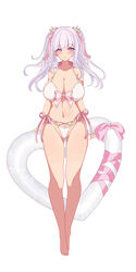  absurdres ass_visible_through_thighs azur_lane bare_shoulders barefoot bikini blush bow bow_bikini breasts cleavage closed_mouth collarbone earrings eyelashes feet female full_body hair_ornament hair_ribbon heart heart-shaped_innertube heart_in_eye highres holding holding_swim_ring huge_breasts innertube jewelry knees legs linea_alba londom_(lonhomewell) looking_at_viewer multicolored_hair navel official_alternate_costume pink_bow pink_eyes pink_ribbon plymouth_(azur_lane) plymouth_(heart-throbbing_refreshment)_(azur_lane) purple_hair ribbon side-tie_bikini_bottom simple_background smile solo star_(symbol) star_hair_ornament stomach streaked_hair swim_ring swimsuit symbol_in_eye thighs toes twintails white_background white_bikini 