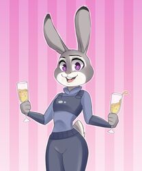  anthro beverage buckteeth clothed clothing container cup dipstick_ears disney drinking_glass ear_markings fully_clothed fur glass glass_container glass_cup gradient_background grey_body grey_fur happy heart_eyes heart_symbol hi_res holding_beverage holding_object judy_hopps lagomorph leporid looking_at_viewer mammal multicolored_body multicolored_ears multicolored_fur multicolored_tail open_mouth open_smile pattern_background pink_background pink_nose police police_uniform portrait pose purple_eyes rabbit rin_tyan scut_tail short_tail simple_background smile solo striped_background tail teeth three-quarter_portrait tongue uniform white_body white_fur wine_glass zootopia 