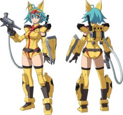  airbrush blue_hair female gundam gundam_build_divers gundam_build_divers_re:rise holding looking_to_the_side mecha_musume mechanical_ears multiple_views nami_(gundam_build_divers) nanase_nanami_(gundam_build_divers) official_art reference_sheet short_hair thighhighs transparent_background 