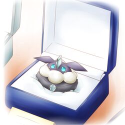  1:1 2013 ambiguous_gender blue_eyes blush box carbink container digital_media_(artwork) elemental_creature gem gem_creature generation_6_pokemon kinakomochi micro mineral_fauna nintendo not_furry pokemon pokemon_(species) solo 