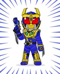  1boy belt commentary_request fusion gun kamen_rider kamen_rider_beast kamen_rider_den-o_(series) kamen_rider_ixa kamen_rider_kiva_(series) kamen_rider_kuuga kamen_rider_kuuga_(series) kamen_rider_meteor kamen_rider_w kamen_rider_wizard_(series) kamen_rider_zeronos mask redol tassel triggermagnum weapon 