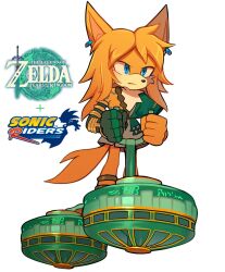  alternate_species anthro blonde_hair blue_eyes canid canine clothing crossover ear_piercing ear_ring english_text furrification hair link long_hair male mammal nintendo piercing ring_piercing sega simple_background solo sonic_riders sonic_the_hedgehog_(series) tears_of_the_kingdom text the_legend_of_zelda theadamay1 