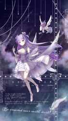  absurdres alicorn azur_lane breasts cleavage_cutout clothing_cutout detached_sleeves double_bun dress feathers female fingerless_gloves full_body gloves hair_bun high_heels highres jwj layered_sleeves long_hair long_sleeves looking_at_viewer medium_breasts official_alternate_costume purple_eyes purple_hair see-through see-through_sleeves short_over_long_sleeves short_sleeves smile solo stuffed_winged_unicorn unicorn_(angelic_night)_(azur_lane) unicorn_(azur_lane) very_long_hair white_dress white_footwear white_sleeves wings 