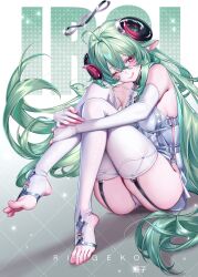  :q ;q absurdres animal_ears artist_name bare_shoulders black_garter_straps blush breasts character_name commentary dot_nose elbow_gloves english_text feet female fingerless_gloves fingernails full_body garter_straps gloves goat_ears goat_girl goat_horns green_hair hair_between_eyes halo highres horns iroi_(nte) lips long_hair looking_at_viewer medium_breasts nail_polish neverness_to_everness one_eye_closed pink_eyes presenting_foot ringeko-chan sitting sleeveless solo stirrup_legwear thighhighs toeless_legwear toenail_polish toenails toes tongue tongue_out very_long_hair white_gloves white_thighhighs 