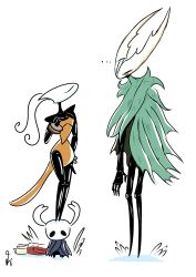  2026 2_horns absurd_res ambiguous_gender antennae_(anatomy) anthro arthropod bandage biped black_body black_eyes cloak clothed clothing ellipsis empty_eyes female_(lore) fingers group hi_res hollow_knight_(character) hollow_knight_(franchise) horn jakobsdumpsterfyre one_eye_obstructed sibling_(lore) standing team_cherry the_knight_(hollow_knight) trio vessel_(species) 