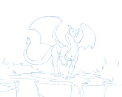  5:4 ambiguous_gender animated bat_wings dancing dragon european_mythology feral frame_by_frame line_art membrane_(anatomy) membranous_wings mythological_creature mythological_scalie mythology python_yuanty scalie short_playtime solo tail tapping western_dragon wings 