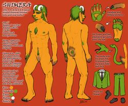 6:5 anthro beard bovid caprine chest_tuft chimera claws clothing color_swatch costume european_mythology facial_hair fangs felid formal fur goat greek_mythology green_hair hair horn human hybrid lion living_tail male mammal model_sheet muscular muscular_anthro muscular_male mythological_chimera mythological_creature mythology nails necktie nipples orange_body orange_fur pantherine pawpads paws plantigrade reptile scalie shimera snake snake_tail solo suit tail teeth tuft unusual_anatomy unusual_tail yellowpower