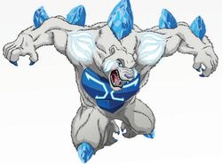  anthro bear blue_eyes claws fur hybrid lock_(species) male mammal monsuno monsuno_(franchise) muscular muscular_anthro muscular_male polar_bear solo unknown_artist ursine white_body white_fur 