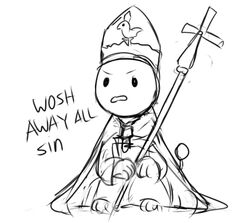  english_text humanoid male monochrome not_furry priest reaction_image solo staff text undertale undertale_(series) unknown_artist woshua 