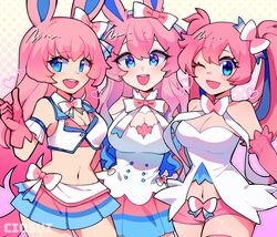  big_breasts breasts ciosuii eeveelution female fully_clothed generation_6_pokemon humanized no_sex pok&eacute;mon_(species) pokemon sylveon tagme 