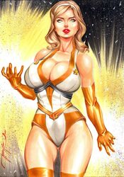  1girls amazon_prime annie_january big_breasts blonde_hair cleavage ed_benes_studio gloves jeferson_lima latex_thighhighs leotard long_hair solo_female solo_focus starlight_(the_boys) superheroine tagme the_boys white_hairband 