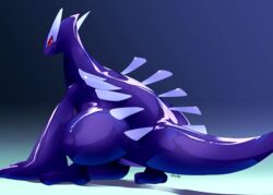  ambiguous_gender avian biozs biped countershading dragon generation_3_pokemon glistening glistening_body glistening_skin hi_res legendary_pokemon looking_at_viewer mythological_creature mythological_scalie mythology nintendo pokemon pokemon_(species) purple_body purple_skin red_eyes red_sclera scalie shadow_lugia shadow_pokemon simple_background smooth_skin solo tail thick_tail thick_thighs wings 