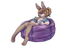  alpha_channel bean_bag hi_res lagomorph leporid male mammal rabbit solo zombikiss 