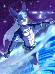  3:4 abs anthro athletic athletic_anthro athletic_male dragokaizer666 hi_res lagomorph leporid male mammal new_year_2023 rabbit solo 