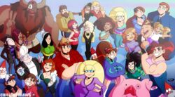  6+boys 6+girls alternate_ass_size alternate_breast_size alternate_universe anniversary baseball_cap beard bill_cipher black_hair blue_eyes breasts_bigger_than_head brown_hair candy_chiu character_request chutzpar cleavage dark-skinned_female dipper_gleeful dipper_pines disney family fat_man fez freckles frostbiteboi gideon_gleeful glasses gnome gravity_falls green_eyes grenda_grendinator grin hands_on_hips high_ponytail huge_ass huge_breasts humanization mabel_gleeful mabel_pines manotaur melody_(gravity_falls) miniskirt minotaur muscular muscular_female muscular_male mustache pacifica_northwest pig pink_skirt pleated_skirt pompadour pregnant robbie_valentino shmebulock short_hair smile smooth_skin soos_ramirez tambry thicc-falls thicc-verse thick_thighs twintails v vest waddles wendy_corduroy wink yellow_shirt 