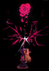  animal_ears antlers apollo_(postingterminal) arched_back arm_up barefoot blonde_hair blood breaking brown_fur checkered_clothes checkered_sweater_vest checkered_vest crying deer_antlers deer_ears deer_girl deer_tail deltarune despair desperation falling_petals female flower furry furry_female glowing hand_up highres hooves horns kneeling long_hair looking_up miniskirt noelle_holiday open_mouth outstretched_arm petals pink_blood pink_flower pink_rose reaching red_flower red_rose reindeer_girl rose skirt solo spoilers streaming_tears sweat symbolism tail tears teeth thorns two-tone_sweater_vest upper_teeth_only vest weird_route_(deltarune) 