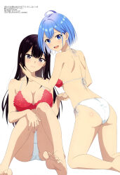  2girls absurdres character_request copyright_request highres megami_magazine multiple_girls underwear underwear_only 