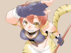  breasts breath_of_fire breath_of_fire_ii commentary_request female furry furry_female medium_breasts no_panties no_pants pointy_ears rinpoo_chuan ryu3224 short_hair solo tail 