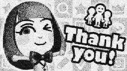  absurdres annotation_request bad_id bad_miiverse_id blunt_bangs bow bowtie collaboration collage commentary english_commentary english_text greyscale highres incredibly_absurdres mii_(nintendo) miiverse monochrome nintendo one_eye_closed outstretched_arms smile thank_you 