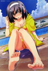  bikini headphones kasuga_yuuno matsuo_yukihiro memories_off swimsuits 