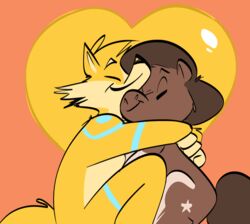  animated anthro canid canine duo equid equine feral fox heart_symbol hi_res hida_(hungryfoxdog) horse hug jojo_the_horse kissing male male/male mammal miniature_horse short_playtime slightly_chubby slightly_chubby_anthro slightly_chubby_male tompossum 