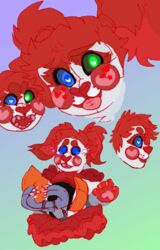  alternate_species ambiguous_gender animatronic anthro circus_baby_(fnaf) elizabeth_afton elizabeth_afton_(fnaf) female five_nights_at_freddy&#039;s frillious lagomorph leporid looking_at_viewer machine mammal mixed_media open_mouth rabbit robot scottgames smile smiling_at_viewer solo solo_focus tongue tongue_out 