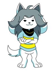  alpha_channel anthro blues-lesharpe bob_(undertale) canid canine clothed clothing felid feline fur hair hi_res mammal solo tem temmie_(undertale) topwear undertale undertale_(series) white_body 