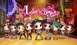  aqua_hair balcony baseball_cap bat_(symbol) batman batman_(series) brown_hair building cap chibi closed_mouth coveralls crossed_arms dc_comics denim emblem girls&#039;_generation graffiti green_hair hands_on_hips hat heart_print hyoyeon_(girls&#039;_generation) jeans jessica_(girls&#039;_generation) k-pop leg_warmers leopard_print long_hair looking_at_viewer megaphone microphone microphone_stand multiple_girls navel open_mouth pants patch patterned_legwear pose seohyun_(girls&#039;_generation) short_hair shorts socks sooyoung_(girls&#039;_generation) sunny_(girls&#039;_generation) taeyeon_(girls&#039;_generation) tiffany_(girls&#039;_generation) vertical-striped_legwear wink yoona_(girls&#039;_generation) yuri_(girls&#039;_generation) 