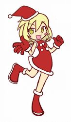  alice_(tales) alice_(tales_of_symphonia_kor) blonde_hair boots chibi christmas female gloves hat lowres santa_costume santa_hat santa_suit tales_of_(series) tales_of_symphonia tales_of_symphonia_knight_of_ratatosk 