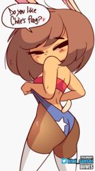  1girls animated anthro ass ass_shake big_ass chelizi_(diives) chilean_flag color colored dialogue diives english_text female female_only fiestas_patrias_(chile) flag_bikini flag_print fur furry furry_only gif heart short_playtime solo solo_female tagme tail text xingzuo_temple 