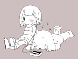  ambiguous_gender anthro asriel_dreemurr boss_monster_(undertale) bovid caprine chara_(undertale) duo electronics female fur headphones human lolicon male mammal semi_(artist) sitting tape_player undertale undertale_(series) white_body white_fur young young_ambiguous young_anthro young_human young_male 