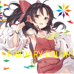  :d album_cover armpits bow clothing_cutout commentary_request cover female hair_tubes hairbow hakurei_reimu kojiki-life midriff navel nontraditional_miko open_mouth quintet red_bow ribbon-trimmed_clothes ribbon-trimmed_sleeves ribbon_trim sarashi side_cutout smile solo tetris touhou 