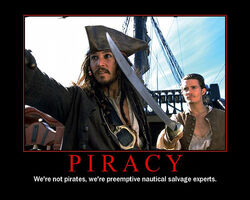  2boys jack_sparrow lowres meme motivator_(meme) multiple_boys off-topic photo_(medium) piracy pirate pirates_of_the_caribbean will_turner 