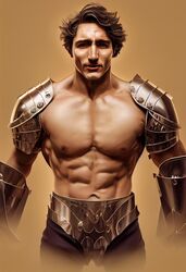  1boy ai_generated gladiator justin_trudeau looking_at_viewer male male_only midjourney muscles muscular muscular_male politician real_person shirtless_male 