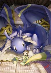  absurd_res ambiguous_gender blush dragon duo female feral hangar hi_res hisone hisone_to_masotan human inside larger_feral male mammal masotan mythological_creature mythological_scalie mythology scalie size_difference smaller_human smile tail tamanosuke wings 