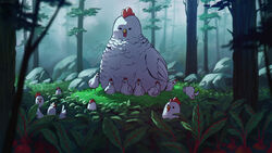  16:9 2019 ambiguous_gender avian beak beetroot bird chicken chicken_(minecraft) day detailed_background feathered_wings feathers feigi_(pewdiepie) forest galliform gallus_(genus) grass group hi_res large_group microsoft minecraft mojang neytirix outside pewdiepie phasianid plant tree video_in_description white_body white_feathers widescreen wings xbox_game_studios 