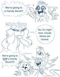  2024 angel angel_humanoid blue_text cobra crown dialogue digital_drawing_(artwork) digital_media_(artwork) disney ducktales ducktales_(2017) emily_(hazbin_hotel) emositecc english_text eyelashes female group hair hand_on_cheek hands_on_own_cheeks hazbin_hotel headgear hellaverse hi_res humanoid long_eyelashes long_hair male open_mouth raised_arm reptile scalie sera_(hazbin_hotel) sharp_teeth simple_background sir_pentious_(hazbin_hotel) snake sparkles speech_bubble teeth text trio white_background 